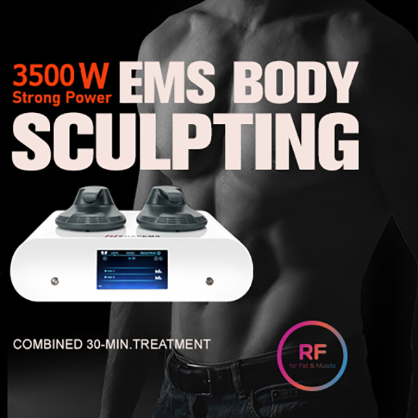 Esculpir el cuerpo electromagnético enfocado de alta intensidad Estimulación muscular Posicionamiento Máquina de belleza para adelgazamiento Equipo de actualización opcional RF