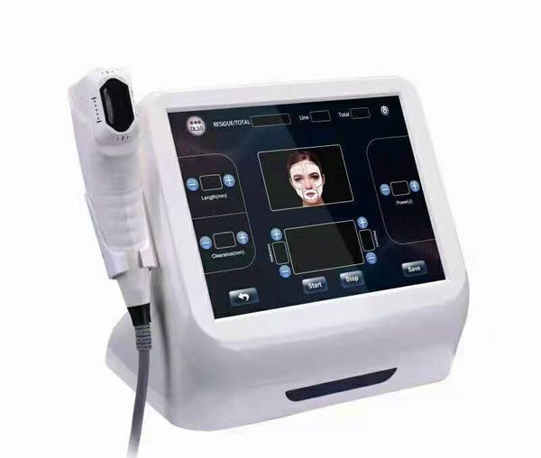 Haute intensiy Fouded Ultrasonic SMAS 3D 4D HIFU MACHINE POUR FACE CACK REJUNNUATION CORPS FACE CORPS SLAPING MACHINE PLAKE 12 Lignes Utilisation du salon