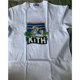 High Kith Tom et Jerry T-shirt Designer Men Tops Femmes Femmes Casual Courtettes Sesame Street Street Tee Vintage Clothes Tee Outwear Tee Top Top Oversize Homme Shorts Lulusup