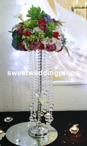 Hoog niveau voor bruiloft luxe elegante vaas bruiloft centerpieces, hoge metalen vazen ​​bruiloft