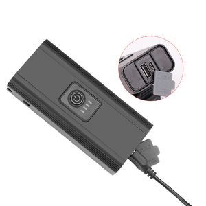 Hooglichte fietslamp achterlicht Micro USB Silicone Tape T6 LED Ingebouwde batterij 6-versnellingen Buiten Night Ride zaklamp