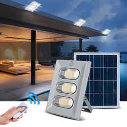 High Lumens Waterdicht IP6 150W Solar LED Flood Light Street Lamp met externe zonne -buitentuin Floodlight 3 jaar garantie