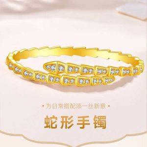 Bracelet Bracelet à la marque de luxe de luxe Bracelet de serpent en or 18k Diamond Advanced Femelle avec boîte de logo d'origine Bvilgarly