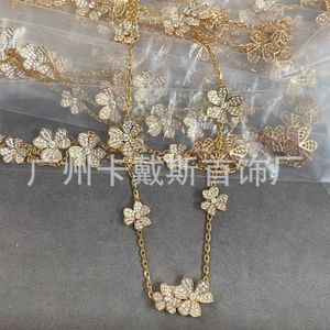 High Luxury Brand sieraden ontworpen Vanly ketting voor geliefden Gold vergulde bloemblaadje Wit Rose Diamond Lucky BPF3