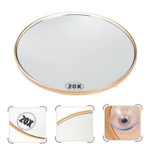 Miroir de salle de bain à fort grossissement, miroir de maquillage flexible, miroir grossissant 20X avec 3 ventouses, outils cosmétiques, miroir rond 240108
