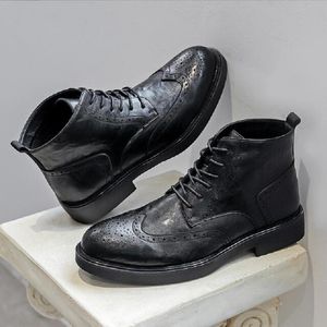 High Mens Motorcycle Top Cowboy Classic Outdoor Boot End Brand Lace Up Men Platform Boots D B Ce S