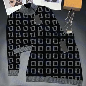 Tweede stuk jurk vintage trui dames rok klassieke jacquard tops jurken voor dames winter gebreide truien rokken rokken