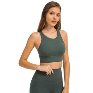 Soutien-gorge de sport élastique à col haut en forme de Y, ourlet élargi, sous-vêtements de sport résistants aux chocs pour femmes, vêtements de course, de Fitness et de gymnastique