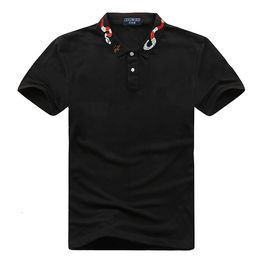 Herenpolo's Trendy fat business casual revers T-shirt met korte mouwen plus fat man poloshirt fat brother herenkleding 220402