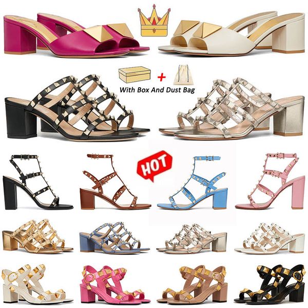 Famosas sandalias de diseñador para mujer verano tacones altos sandalias plataforma zapatilla negro blanco rosa azul sandalias de cuña diapositivas dama fiesta club oficina zapatilla regalo de San Valentín