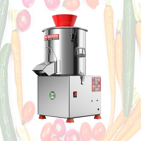 Máquina comercial de alto rendimiento para hacer patatas fritas, jengibre, verduras, picadora de alimentos