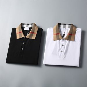High Plaid Rapel Summer Men's Fashion Embroidery Short Sleeve Top Pure Cotton Design Classic T-Shirt Casual Polo Shirt M-3XL