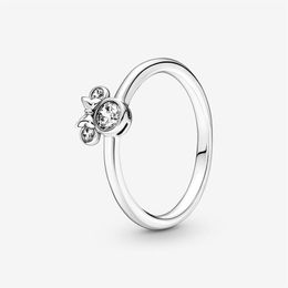 High Polish 925 Serling Silver Mignon Mouse Sparkling Head Ring For Women Wedding Anness Bijoux de mode accessoires 261y