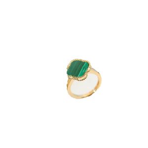 Bijoux hautement polis trèfle anneaux vert classique petit anneau parfumé femmes filles saint valentin anneau fête des mères voyage présente zh131 E4