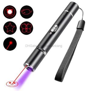 High power 365nm UV Zaklamp Detector Geld Checker fakkel Huisdier Vlekken Marker Usb Oplaadbare verstelbare 5 patroon laser pointer pen lichten cat chase speelgoed