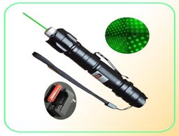 Hoog vermogen 5MW 532nm Laser Pointer Pen Green Laser Pen Burning Beam Light Waterdicht met 18650 Batterij18650 Lader7875476