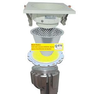 Hoog vermogen COB Led-plafondlamp cob Led-lamp 85-265V Vierkante LED-spot down verlichting led-downlight spotlight met led-driver LL