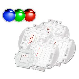 Alta potencia COB Led Chip Led Beads Fuente de luz 30MIL 35MIL 45MIL 10-50W 100W Diodo Multicolor RGB Rojo Verde Azul Amarillo Bombilla a todo color Lámpara Beads para DIY Crestech