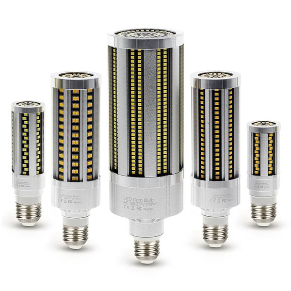 Bombilla LED de maíz de Metal E27 de alta potencia 20W 35W 50W 100W lámpara LED 110V 220V alto brillo SMD5730 bombillas LED para oficina/garaje