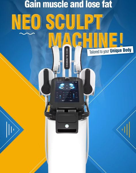 Machine amincissante haute puissance Emslim neo 13 TESLA HI-EMT 4 poignées avec système RF de mise en forme du corps Sculpture du système musculaire Stimulateur musculaire Dispositif de perte de poids