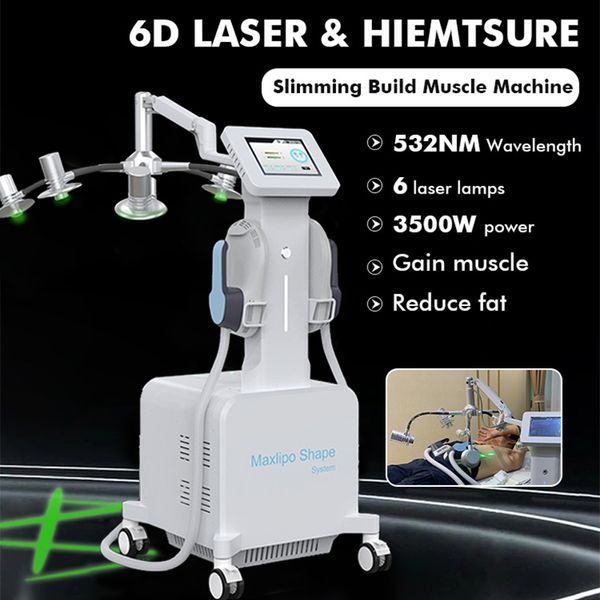 Haute puissance EMSlim amincissant la machine HIEMT perte de poids musculation forme du corps 6D lipolaser réduction de la graisse dispositif d'élimination de la cellulite