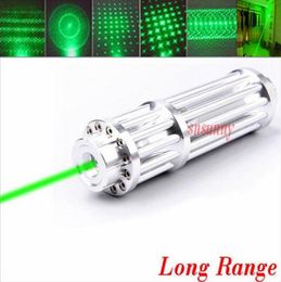 Pointeur laser vert à haute puissance 50000m 532 nm Focus de faisceau zoomable militaire avec 5 Caps 7361409