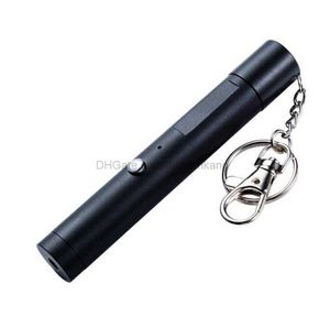 Stylo pointeur de lumière laser haute puissance Mini lampe de poche Jouet pour chat Batterie USB Rechargeable 711 Pointeurs laser verts Porte-clés extérieur portable Porte-clés Torche SOS