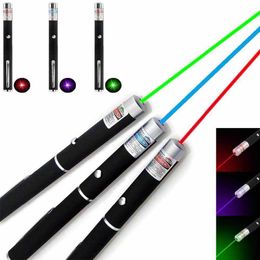 High Power Laser Pointer Sight Focus Lazer Pen Burn Beam 5MW School Jacht lange afstand AAA Battery 530nm 405nm 650 nm rood groen blauw