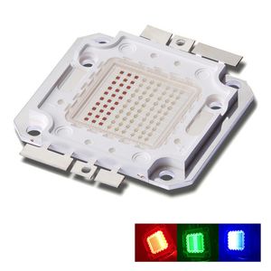 High Power Led Chip 50W Multicolor RGB Rood Groen Blauw Geel Full Color Super Bright Intensity SMD COB Lights Emitter Components Diode 50 W Bulb Lamp Beads Crestech168