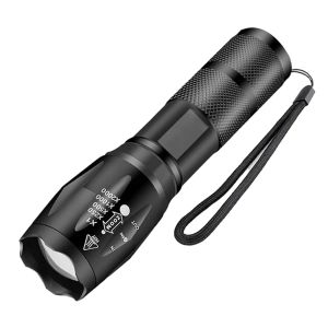 Krachtige led-zaklampen Campinglampen 5 verlichtingsmodi Aluminiumlegering Zoombaar licht Waterdicht Materiaalgebruik 3 AAA-batterijen LL