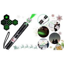 Stylo vert puissant, lumière longue portée, haute puissance, Rechargeable par USB, pour présentations, enseignement, chasse, pointeur Laser en plein air