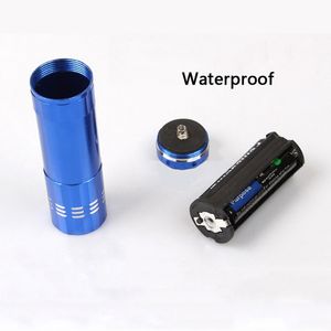 High Powerful Mini Flashlight 9 LED Waterproof Flash Light Small Pocket Lamp Torch Lamps Tactical for Outdoor Camping VT0470