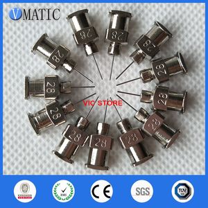 Vmatic alle metalen tips 28 g 1/4 inch stompe roestvrij staal 12pcs Doseernaalden spuit naaldpunten