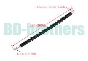 Hoognauwkeurige aandrijving Flexibele Socket Extension Flexibele Shaft verbindingsverbinding voor elektronische boorschroevendraaier Connect Rod 120pcs / lot