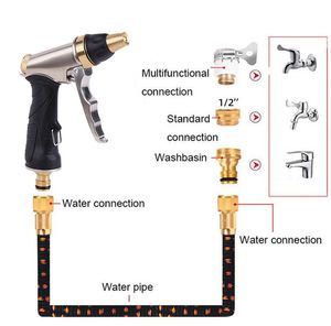 Lavage de voiture à haute pression pistolet pistolet de tuyau réglable outils de nettoyage de nettoyage jardin arrosage de jardin