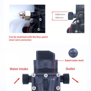 Bomba de diafragma de alta presión, rociador autocontrol, lavado de autos, 12V, 24V, 120W, 130psi, 10 litros por minuto