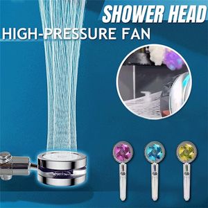 Hogedruk Waterbesparende Spray Douchekop 360 Rotored Rainfall Fan Bath Hand-Held onder druk staande massage 220401