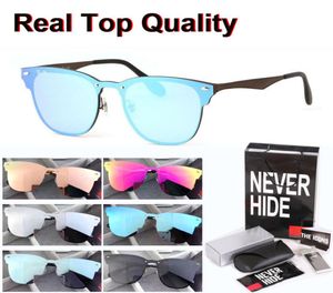 Gafas de sol de aluminio más nuevas de alta calidad Hombres Mujeres Diseño de marca Gafas de espejo con caja original, paquetes, accesorios, todo 3802220