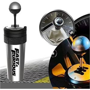 Taza de agua de plástico de alta calidad Fast and Furious 9 Movie con pajita Fun Racing Gear Shift Knob Botellas Adelantamiento para coche 210907