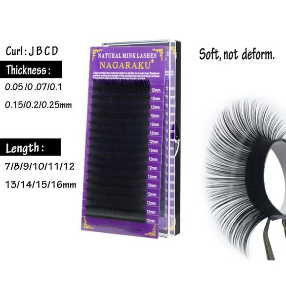 De haute qualité 005 007 01 015mm JBCD CURL MINK EXTENSE SUPER SOUPE 3D 6D Volume Lashes Tray Russian Eyelash2043960