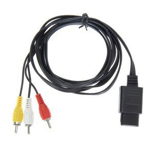 Haute Qualité 1 8m 6FT AV TV RCA Cordon Vidéo Câble Pour Game cube pour SNES GameCube pour Nintendo pour N64 64 Jeu Câble 100pcs lot262w