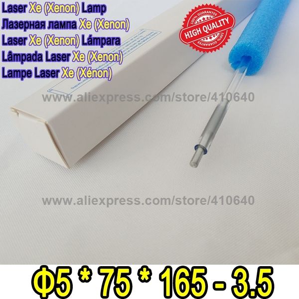 Haute qualité 1 paire de lampes Laser Xe taille 5*75*165-3.5 Tube de lampe au xénon Laser de Type dur adapté à la plupart des machines de découpe Laser