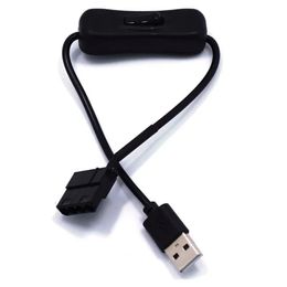 Alta calidad 1 a 1 2 USB a 3 pines / 4 pines PWM 5V USB USB Cable adaptador de alimentación de manga de manga