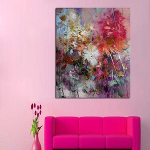 Hoge kwaliteit 100% handgeschilderd indruk bloem olieverf op canvas abstracte decoratieve schilderij thuis muur decor kunst F91