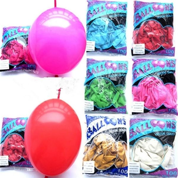 Haute qualité 100 pièces / lot 12 pouces ballons en latex épaississement aiguille queue ballon fête d'anniversaire décoration de mariage T200526