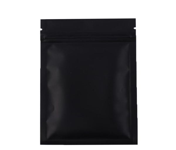 Bolsas de tirolina mylar de alta calidad de 100 x mylar de aluminio negro de aluminio negro bolsas de plástico de cierre de cremallera pequeña4557517