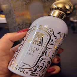 Alta Calidad 100 ML CRYSTAL LOVE FOR HER MOON BLANCHE Eau De Parfum Paris Fragancia Hombre Mujer Colonia Spray De larga duración
