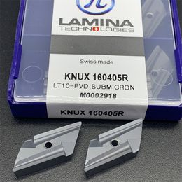 Hoge kwaliteit 10 stks Knux160405R LT10-PVD Carbide-inzetstukken Interne laatste snijder Turnter Turning Tool CNC Machine Cutting Tool Knux160405RR