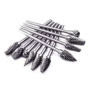 Freeshipping High Quality 10Pcs/lot Tungsten Steel Dental Burs Lab Burrs Tooth Drill For handpiece Polisher New Arrival