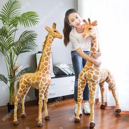 Alta calidad 120 cm simulación Kawaii jirafa juguetes de peluche animales de peluche muñecas niños bebé cumpleaños regalo decoración de la habitación